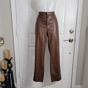 No Boundaries Brown Faux Leather Pants/Jeans Size 15